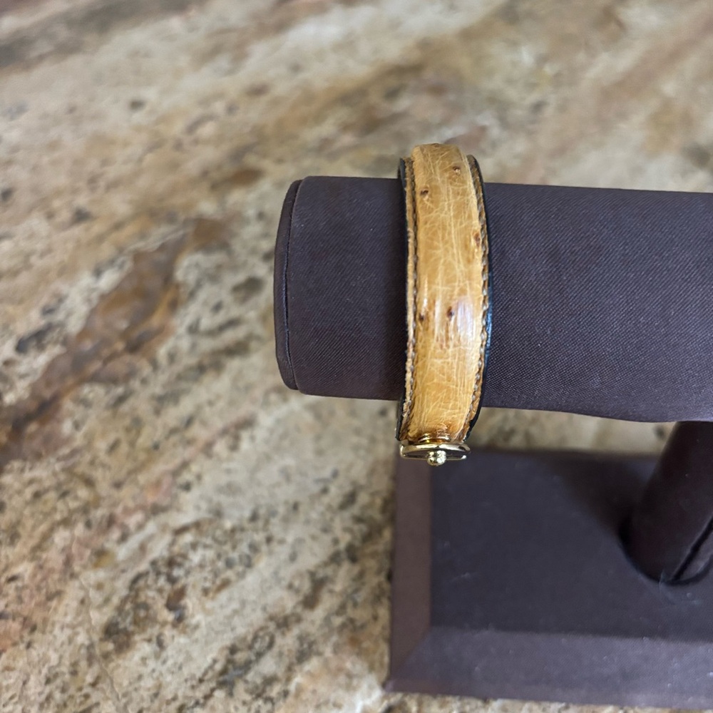 Gucci Authentic Ostrich Leather Bangle & Box - Picture 3 of 13